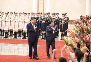 CHINA-BEIJING-XI JINPING-MYANMAR-PRESIDENTE-CONVERSACIONES