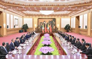 CHINA-BEIJING-XI JINPING-MYANMAR-PRESIDENTE-CONVERSACIONES