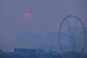 CHINA-EQUINOCCIO DE PRIMAVERA-PUESTA DE SOL