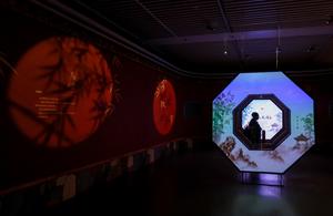 CHINA-BEIJING-MUSEO NACIONAL DE LIBROS CLASICOS-JARDIN DE QIANLONG-EXPOSICION