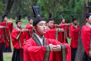 CHINA-SHANDONG-QUFU-CONFUCIO-CEREMONIA DE HOMENAJE