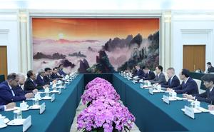 CHINA-BEIJING-HAN ZHENG-PARTIDO NACIONALISTA DE BANGLADESH-DELEGACION-REUNION