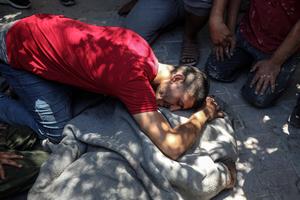 MEDIO ORIENTE-CIUDAD DE GAZA-BOMBARDEO ISRAELI-POLICIAS-FUNERAL