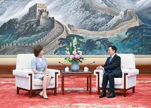 CHINA-BEIJING-HAN ZHENG-EEUU-EXSECRETARIA DE TRANSPORTE-REUNION