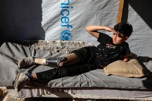 MEDIO ORIENTE-CIUDAD DE GAZA-NIÑOS DESPLAZADOS