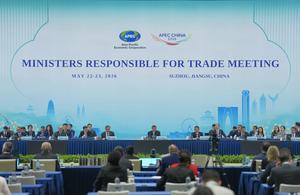 CHINA-JIANGSU-SUZHOU-HE LIFENG-REUNION DE MINISTROS RESPONSABLES DE COMERCIO DE APEC
