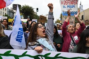 CHILE-SANTIAGO-DIA MUNDIAL DEL AGUA-MANIFESTACION