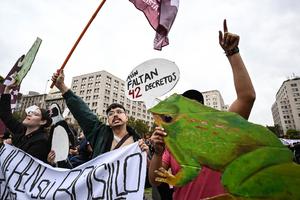CHILE-SANTIAGO-DIA MUNDIAL DEL AGUA-MANIFESTACION