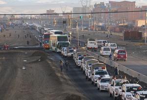 BOLIVIA-EL ALTO-BLOQUEOS