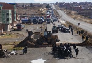 BOLIVIA-EL ALTO-BLOQUEOS