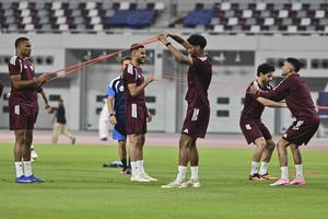 QATAR-DOHA-FUTBOL-COPA MUNDIAL DE LA FIFA-ENTRENAMIENTO DEL EQUIPO DE QATAR