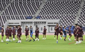 QATAR-DOHA-FUTBOL-COPA MUNDIAL DE LA FIFA-ENTRENAMIENTO DEL EQUIPO DE QATAR