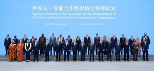 CHINA-SHANGHAI-ORGANIZACION MUNDIAL DE COOPERACION EN IA-ESTABLECIMIENTO-ACUERDO-FIRMA