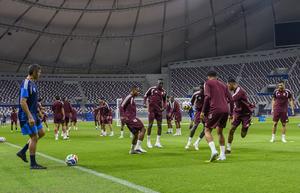 QATAR-DOHA-FUTBOL-COPA MUNDIAL DE LA FIFA-ENTRENAMIENTO DEL EQUIPO DE QATAR
