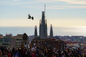 ESPAÑA-BARCELONA-BASILICA DE LA SAGRADA FAMILIA-CONSTRUCCION