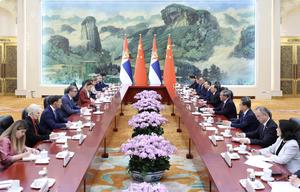 CHINA-BEIJING-LI QIANG-PRESIDENTE SERBIO-REUNION