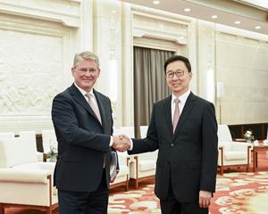 CHINA-BEIJING-HAN ZHENG-DINAMARCA-NOVO NORDISK-PRESIDENTE-REUNION