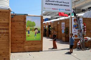 MEDIO ORIENTE-CIUDAD DE GAZA-ESCUELA DE MADERA