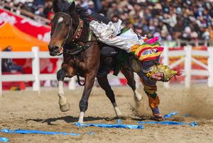 CHINA-XIZANG-LHASA-AÑO NUEVO TIBETANO-ESPECTACULOS ECUESTRES