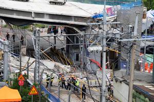 REPUBLICA DE COREA-SEUL-ACCIDENTE POR COLAPSO DE PASO ELEVADO