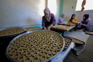 MEDIO ORIENTE-CIUDAD DE GAZA-EID AL-ADHA-GALLETAS
