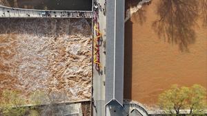 CHINA-NINGXIA-QINGTONGXIA-RIO AMARILLO-RIEGO