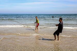 MEDIO ORIENTE-CIUDAD DE GAZA-PESCADORES