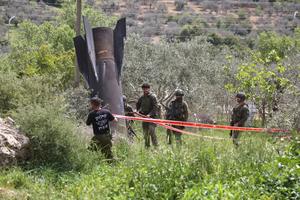 MEDIO ORIENTE-CISJORDANIA-SALFIT-RESTOS DE UN MISIL