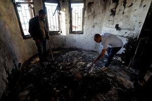MEDIO ORIENTE-CISJORDANIA-NAPLUSA-INCENDIO-DAÑOS