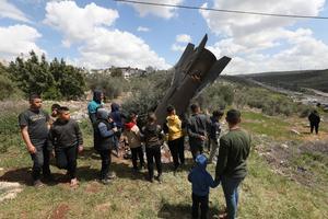 MEDIO ORIENTE-CISJORDANIA-SALFIT-RESTOS DE UN MISIL