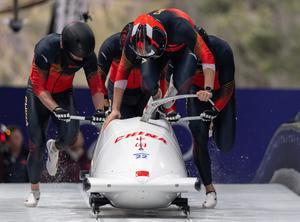 ITALIA-CORTINA D'AMPEZZO-JUEGOS OLIMPICOS DE INVIERNO-BOBSLEIGH CUADRUPLE MASCULINO