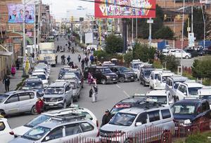 BOLIVIA-EL ALTO-PARO-GASOLINA