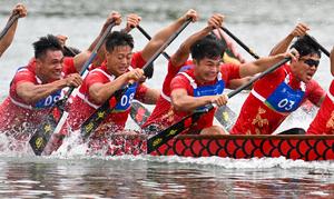 CHINA-HAINAN-SANYA-JUEGOS ASIATICOS DE PLAYA-BOTES DEL DRAGON-BOTES PEQUEÑOS-CARRERA DE 200M EN LINEA RECTA MASCULINA