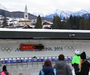 ITALIA-CORTINA D'AMPEZZO-JUEGOS OLIMPICOS DE INVIERNO-BOBSLEIGH CUADRUPLE MASCULINO