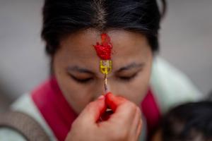 NEPAL-KATMANDU-MES SAGRADO DEL SHRAWAN