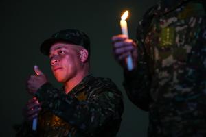 COLOMBIA-BOGOTA-ACCIDENTE-AVION MILITAR-HOMENAJE