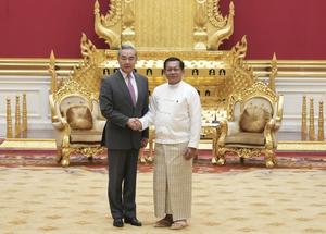 MYANMAR-NAY PYI TAW-PRESIDENTE-CHINA-WANG YI-REUNION
