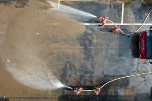CHINA-JILIN-DUNHUA-INUNDACION-SECUELAS-RECUPERACION