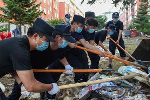 CHINA-JILIN-DUNHUA-INUNDACION-SECUELAS-RECUPERACION