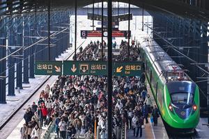 CHINA-VACACIONES POR EL AÑO NUEVO CHINO-FERROCARRIL-PICO DE VIAJES