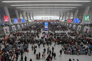 CHINA-VACACIONES POR EL AÑO NUEVO CHINO-FERROCARRIL-PICO DE VIAJES
