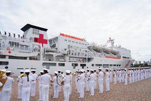 CHINA-SHANDONG-QINGDAO-BUQUE HOSPITAL DE LA ARMADA DEL EPL-MISION DE SERVICIOS MEDICOS HUMANITARIOS-INICIO
