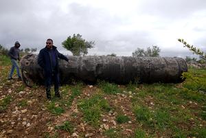 MEDIO ORIENTE-CISJORDANIA-RAMALLAH-RESTOS DE MISIL