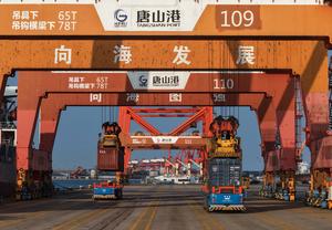 CHINA-HEBEI-PUERTO DE TANGSHAN-VOLUMEN DE CARGA
