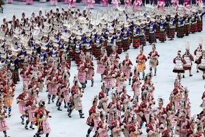 CHINA-GUIZHOU-QIANDONGNAN-70 ANIVERSARIO-CEREMONIA