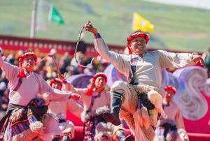 CHINA-XIZANG-COMPETENCIA DE CARRERAS DE CABALLOS