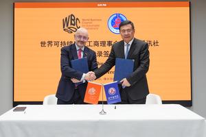 SUIZA-GINEBRA-XINHUA-FU HUA-DIRECTOR GENERAL DEL WBCSD-REUNION