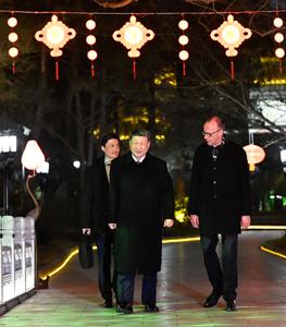 CHINA-BEIJING-XI JINPING-CANCILLER ALEMAN-REUNION