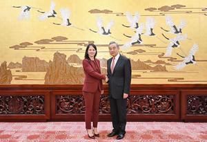 CHINA-BEIJING-WANG YI-ASAMBLEA GENERAL DE LA ONU-80ª SESION-PRESIDENTA-REUNION