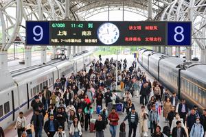 CHINA-VACACIONES DEL PRIMERO DE MAYO-FERROCARRIL-VIAJES